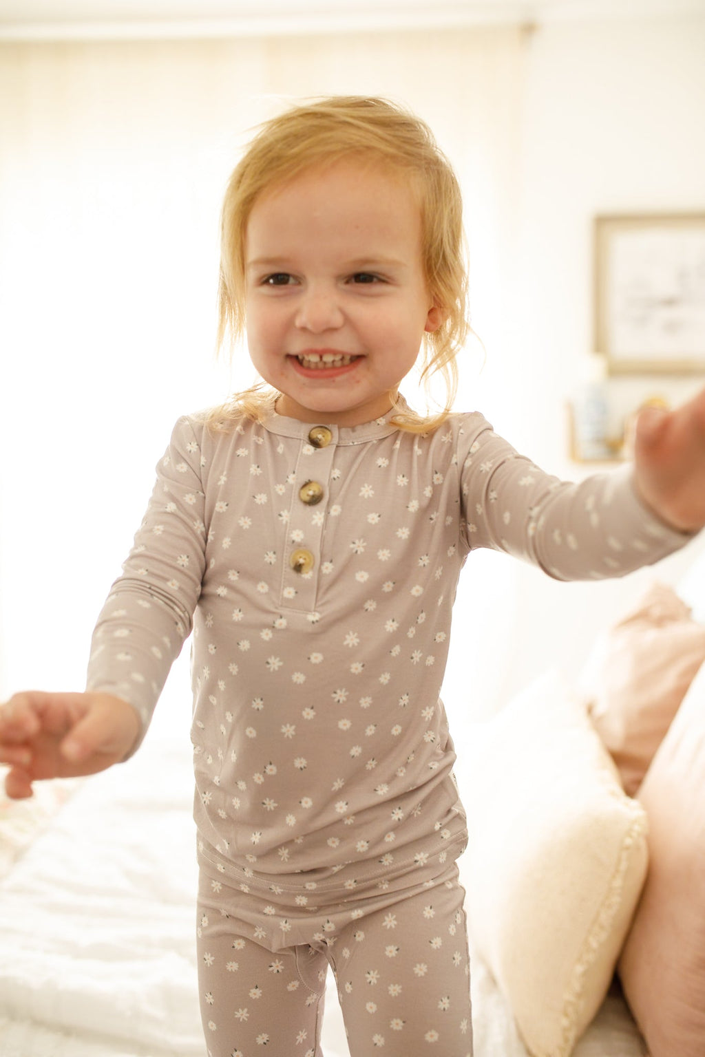 Oopsie Daisy 2pc Henley Bamboo Pajamas