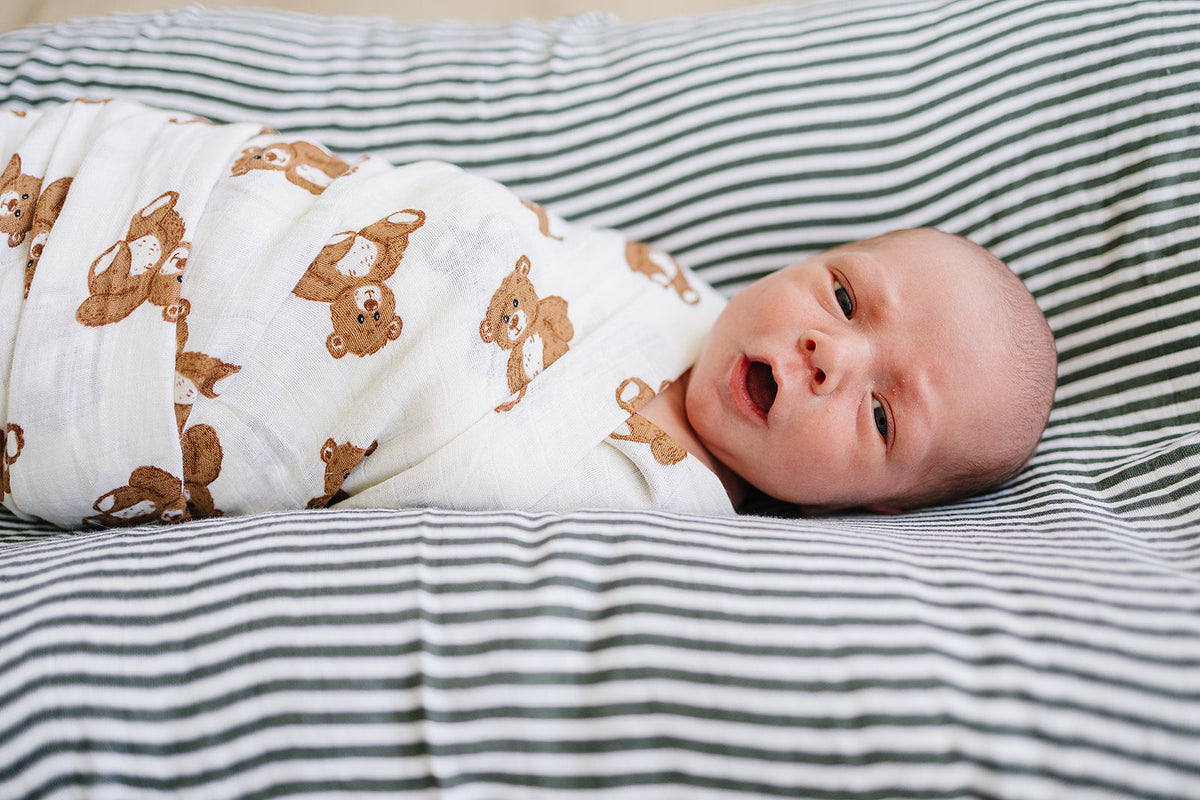 Teddy Bear Swaddle Blanket