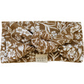 Brown Floral Ribbed Bamboo Head Wrap